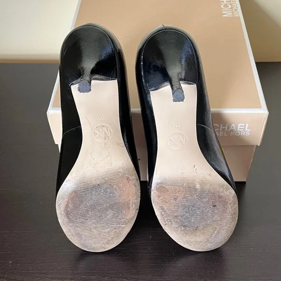 Michael Kors Black Patent Heels - Picture 3 of 6